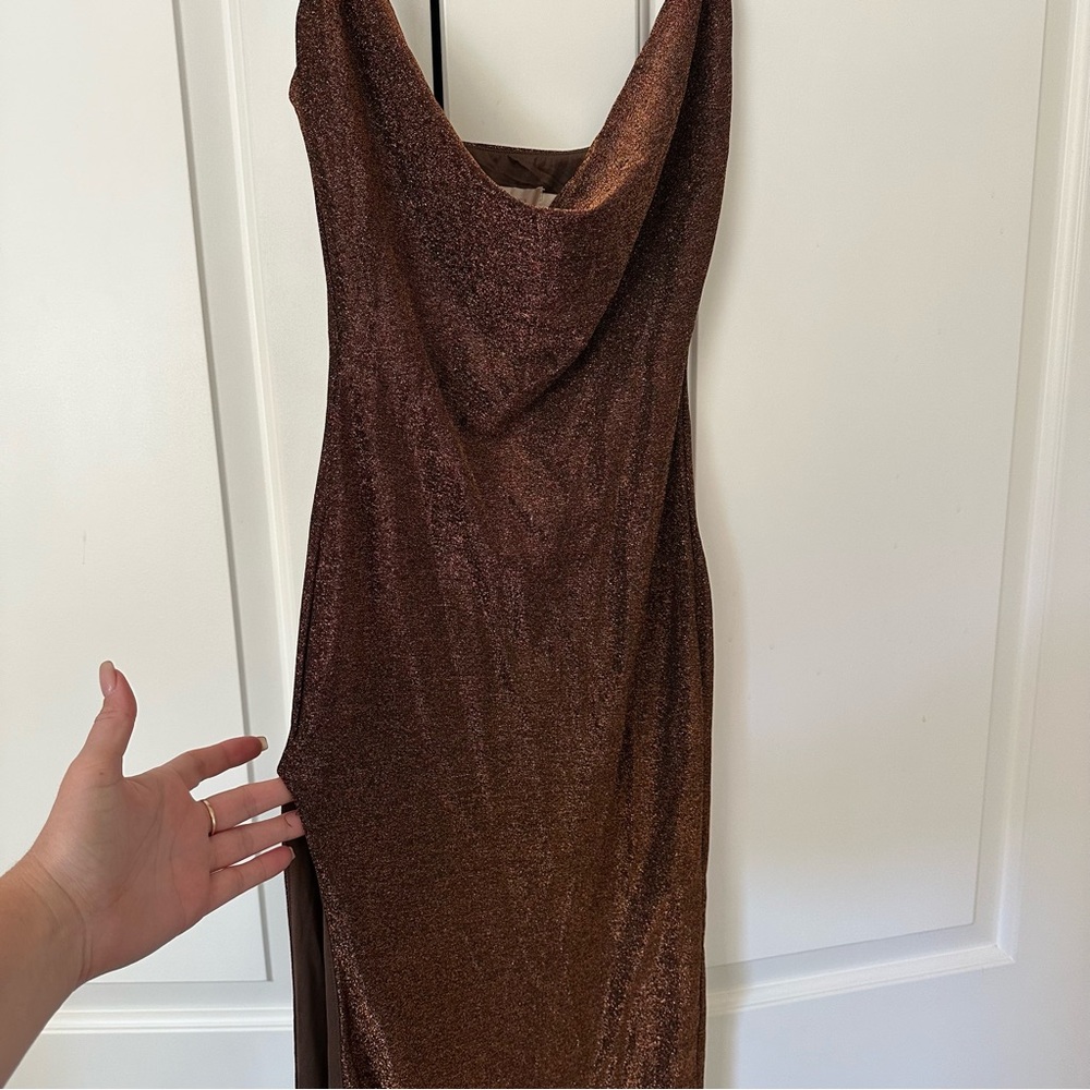 Meshki Brown Backless Dress - Picture 7 of 7
